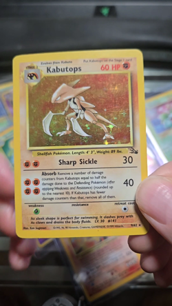 Pokemon Fossil - Aerodactyl, Hitmonlee, Kabutops 3 card lot LP (w/video) - Image 2