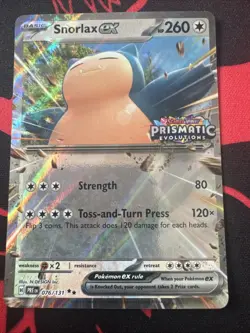 Snorlax ex (Prismatic Evolution Stamped) 076/131 Miscellaneous Cards & Products - Image 1