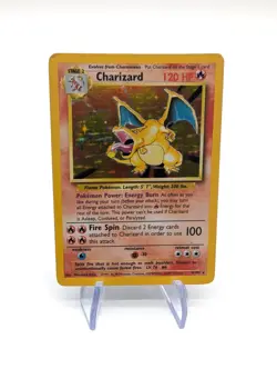1995 TCG Charizard Pokemon Card 4/102 Holo Base Set RARE MP - Image 1