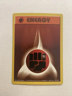 Pokemon Base Set Shadowless Fighting Energy 1999 97/102 WOTC - Image 1
