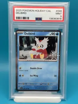 PSA 9 - 2025 POKEMON HOLIDAY CALENDAR 046 DELIBIRD - Image 1