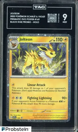 2025 Pokemon Scarlet & Violet Black Star Promo Holo Prismatic Jolteon TAG 9 #1 - Image 1