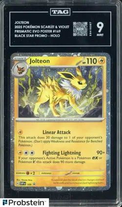 2025 Pokemon Scarlet & Violet Black Star Promo Holo Prismatic Jolteon TAG 9 #2 - Image 1