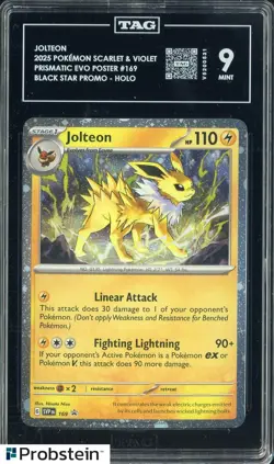 2025 Pokemon Scarlet & Violet Black Star Promo Holo Prismatic Jolteon TAG 9 #3 - Image 1