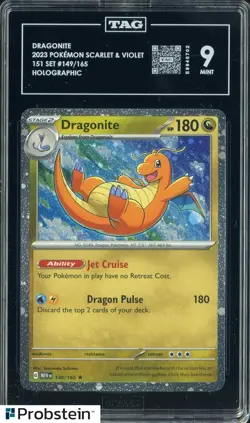 2023 Pokemon Scarlet & Violet 151 Set #149/165 Dragonite Holographic TAG 9 #1 - Image 1