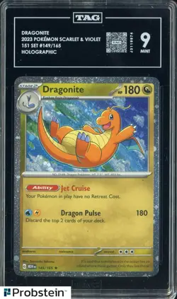 2023 Pokemon Scarlet & Violet 151 Set #149/165 Dragonite Holographic TAG 9 #2 - Image 1