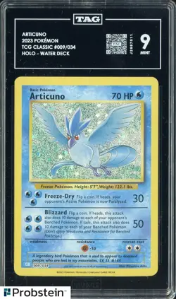 2023 Pokemon TCG Classic #009/034 Articuno Holo Water Deck TAG 9 #1 - Image 1