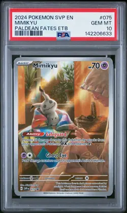 142206633 Mimikyu 2023 Pokemon SV Black Star Promos - SVP EN #075 PSA 10 - Image 1
