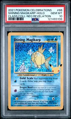 2021 POKEMON CELEBRATIONS CLASSIC COLL #66 SHINING MAGIKARP-HOLO PSA 10 - Image 1