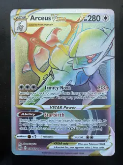 Pokemon Arceus VSTAR Rainbow Secret Rare 176/172 Brilliant Stars (NM) - Image 1