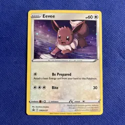 Eevee SWSH127 Sword & Shield Black Star Promo Cosmos Holo Pokemon TCG - NM (c) - Image 1