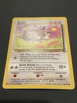 Pokemon Jungle Eevee – Original Vintage 51/64 TCG Rare Basic Pokemon - Image 2