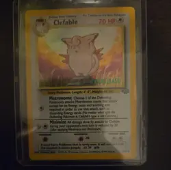 Pokemon TCG Clefable (Prerelease) 01/64 Holo Rare WOTC Promo Jungle 1/64 - Image 1