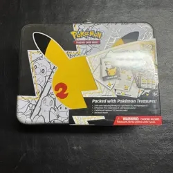 Pokemon 25th Anniversary Celebrations Treasure Chest Lunchbox Tin Sealed W/ Dent - Image 2