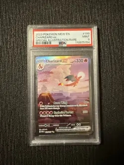 2023 POKEMON MEW EN-151 SPECIAL ILLUSTRATION RARE #199 CHARIZARD EX PSA 9 - Image 1