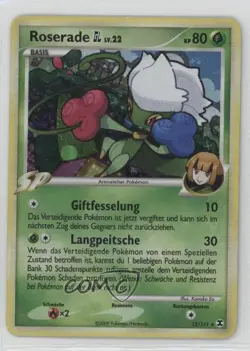 Roserade Holo German Pokemon Platinum Rising Rivals #12 2009 - Image 1