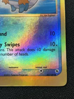 Pokemon Mudkip 60/109 Reverse Holo Rare Ruby and Sapphire HP / DMG - Image 4