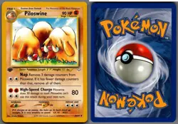 2001 Pokemon, Neo Revelation, #36/64 Piloswine, 1st Edition, Uncommon - Image 1