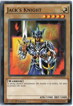 Yugioh - Jack's Knight (C) YGLD-ENC13 1st Edition - King of Games: Yugi's Legend - Image 1
