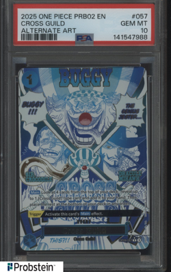 2025 One Piece PRB02 EN Alternate Art #057 Cross Guild PSA 10 GEM MINT - Image 1