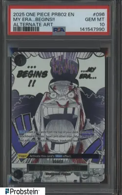 2025 One Piece PRB02 EN #096 My Era… Begins!! Alternate Art PSA 10 GEM MINT - Image 1