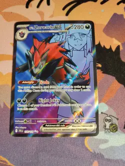 N's Zoroark ex 175/159 Sv09: Journey Together Holo Pokemon Card TCG NM UR - Image 1