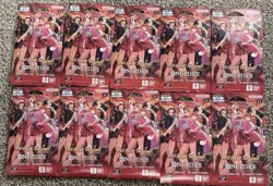 One Piece Card Game EB-03 Heroines Sleeved Booster Pack Lot of 10 Sealed - Image 1