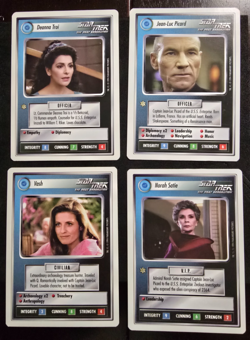 Star Trek CCG 1E – Notable Personnel Lot – Picard, Troi, Vash & more - 35 Cards - Image 1