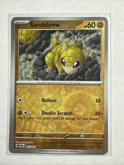 Sandshrew 097/167 Reverse Holo Card Twilight Masquerade TWM Pokemon TCG NM - Image 1