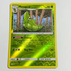 Metapod 3/214 Uncommon Reverse Holo Card SM - Unbroken Bonds Pokemon TCG NM - Image 1