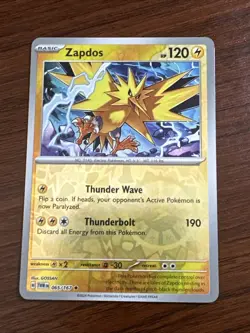 Zapdos Rare Reverse Holo Card 065/167 Sv06: Twilight Masquerade Pokemon TCG - Image 1