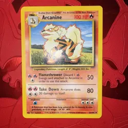 Vintage Pokemon Arcanine 23/102 Base Set Uncommon Pokemon Card In EX+ Condition - Image 2