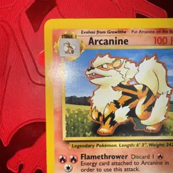 Vintage Pokemon Arcanine 23/102 Base Set Uncommon Pokemon Card In EX+ Condition - Image 4