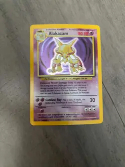 Pokemon TCG Alakazam Base Set 2 Holo Card 1/102 NM/LP Condition WOTC - Image 1
