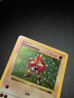 Hitmonchan 007/102 Base Set (Shadowless) Holo Wotc Pokemon Card Damage - Image 4
