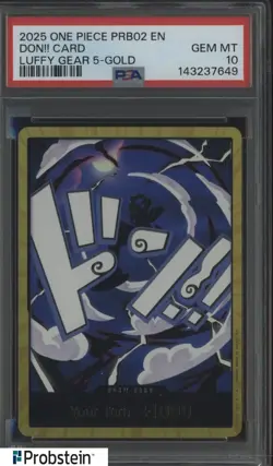 2025 One Piece PRB02 EN Don!! Card Monkey D. Luffy Gold Gear 5 PSA 10 GEM MINT - Image 1