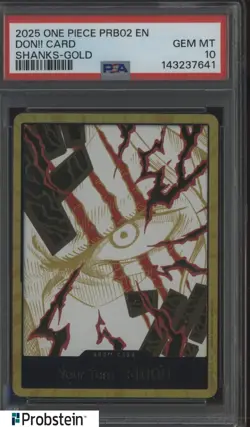 2025 One Piece PRB02 EN Shanks Gold Don!! Card PSA 10 GEM MINT - Image 1