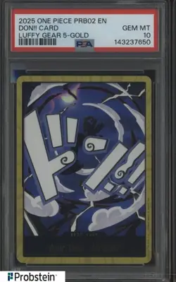 2025 One Piece PRB02 EN Don!! Card Monkey D. Luffy Gold Gear 5 PSA 10 GEM MINT - Image 1