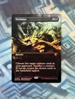 MTG Foil Borderless Victimize NM Unplayed Special Guests - Image 1