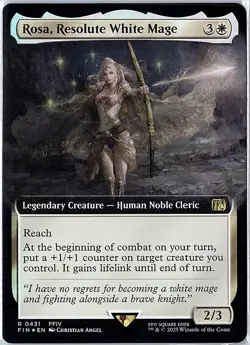 Rosa, Resolute White Mage (Extended Art) Foil R FIN 431 NM - Image 1