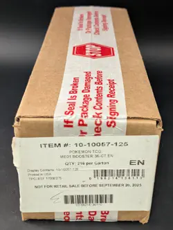 Pokemon Mega Evolution Base Set ME01 Enhanced Booster 6-Box Sealed Case - Image 1