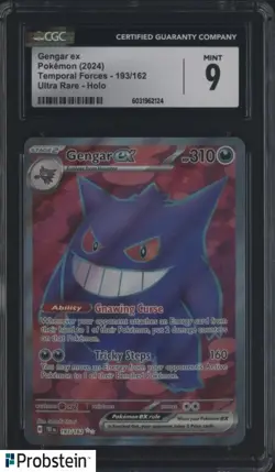 Gengar EX 2024 Pokemon Temporal Forces Ultra Rare 193/162 CGC 9 MINT - Image 1