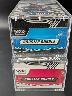 2x Pokemon SV10.5 Black Bolt White Flare Sealed Booster Bundle Display W/Acrylic - Image 5