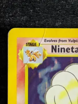 1999 Pokemon NINETALES #12/102 Base Set Unlimited Galaxy Star Holo Rare English - Image 3