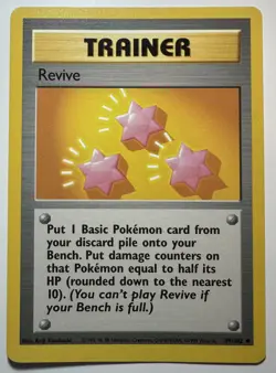 Revive - 89/102 - Uncommon - Pokemon TCG Unlimited Base Set WOTC 1999 LP - Image 1