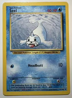 Seel - 41/102 - Uncommon - Pokemon TCG Unlimited Base Set WOTC 1999 MP - Image 1