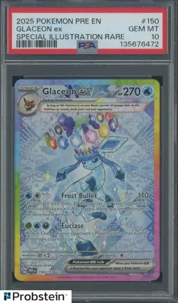 2025 Pokemon Pre EN Special Illustration Rare #150 Glaceon ex PSA 10 - Image 1