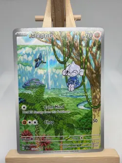 Meditite 153/142 - Stellar Crown Illustration Rare Pokemon TCG NM - Image 1