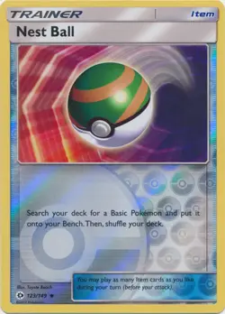 Moderately Played, English Pokemon Reverse Holo Nest Ball - 123/149 - Uncommon - - Image 1