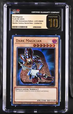 Yu-Gi-Oh! 2023 LC 25th Anniversary Dark Magician LC01-EN005 SR CGC PRISTINE 10 - Image 1